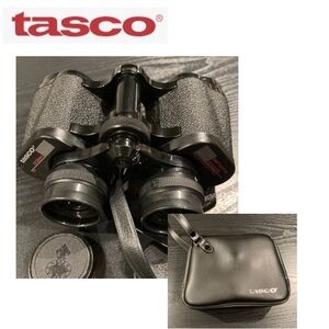 VINTAGE ‘70s TASCO Binoculars 
With case. Missing one lens cover. See photo 15